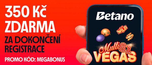 Za novou registraci Betano 250 FREE spinů + bonus 100 Kč