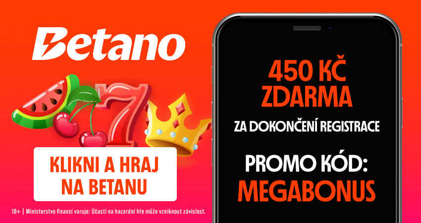 Betano bonus 450 Kč za registraci