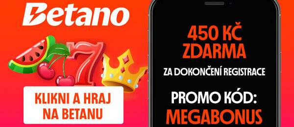 Betano bonus 450 Kč za registraci