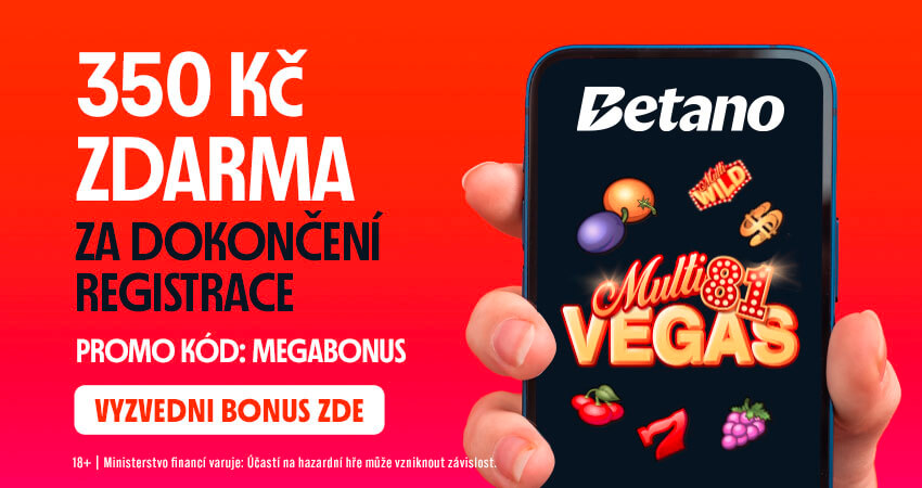 Betano casino bonus 350 Kč pro nové hráče