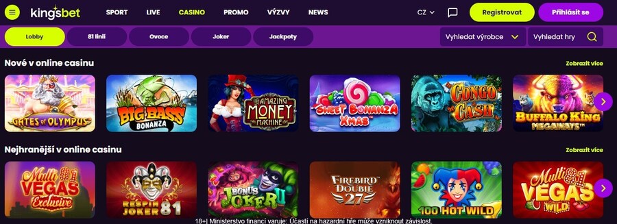 Kingsbet CZ online casino