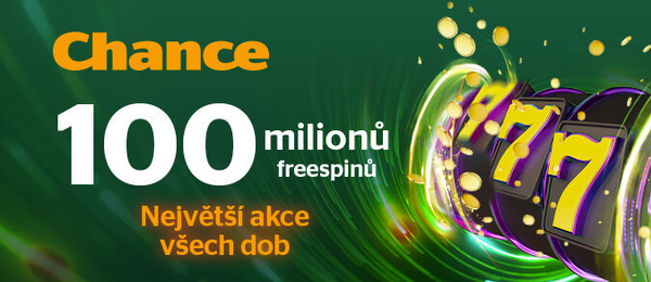 Chance Freespinmánie o 100 milionů volných toček